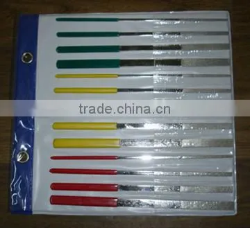 Electroplated diamond straight-pitch file in pvc bag