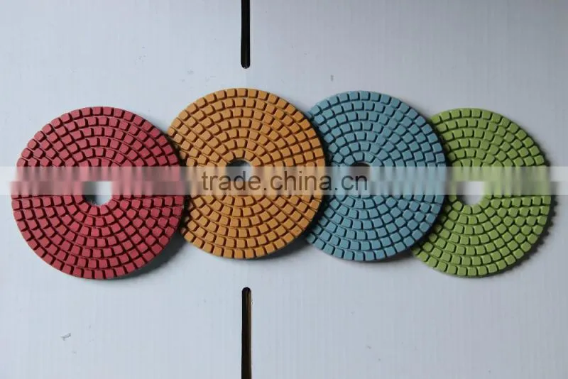 Colourful Diamond wet polishing pad with water
