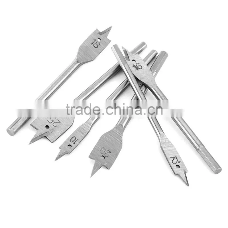 Wood Flat Drill Bit Set Metric 6mm-38mm Holes Woodworking Boring Tool Hex Shank