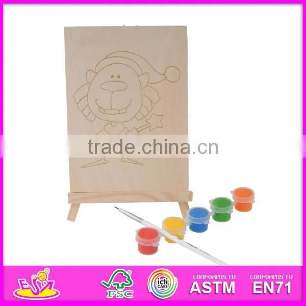 2015 Interesting wood paint toy kids toy,DIY wooden toy paint toy for children,Educational toy wooden paint for baby W03A054-x