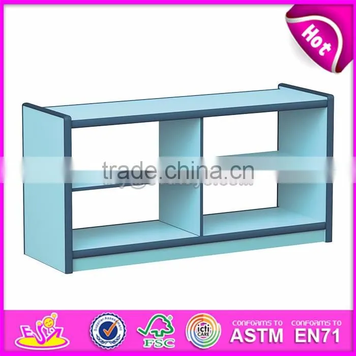 Customize colorful children small wooden bookcase W08C192