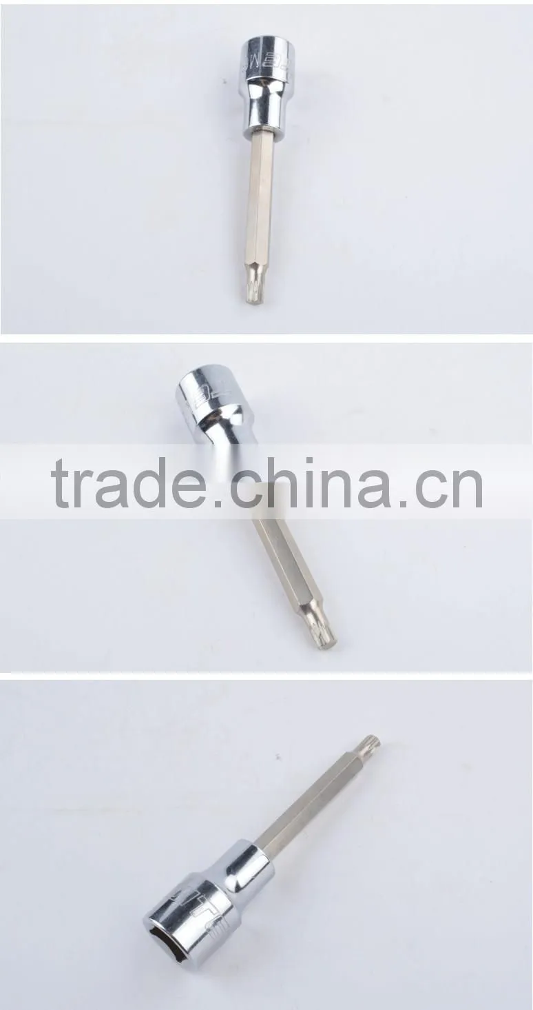 12.5mm twelve points screwdriver bit socket,1/2" twelve points bit socket 100mm length,12.5mm twelve points drive bit socket