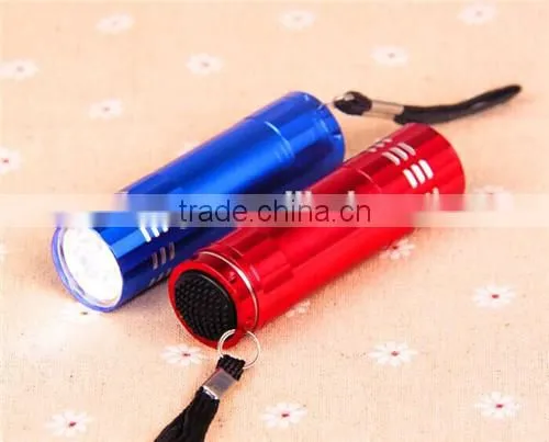 9 long life mini ultra bright LEDs Flashlight,LED torch