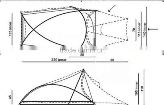 2017 new product camping tent dome tent canvas material for hot sale
