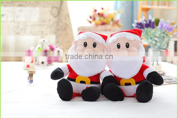 25cm Super Cute Santa Claus Light Up Stuffed Plush Toy As Children's Gifts for Christmas