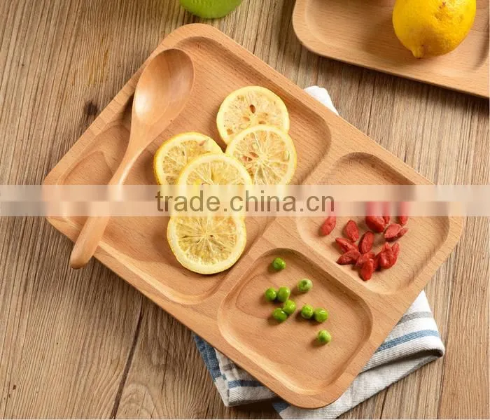 Eco-friendly 25x18.5x1cm Wooden Food Tray