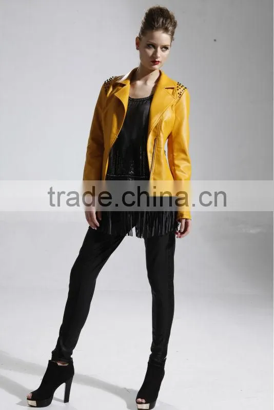 custom fashion women Jacket with Studs