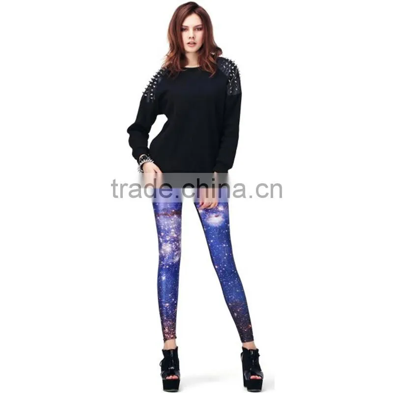 high quality galaxy sublimation leggings women custom printed leggings wholesale factory price