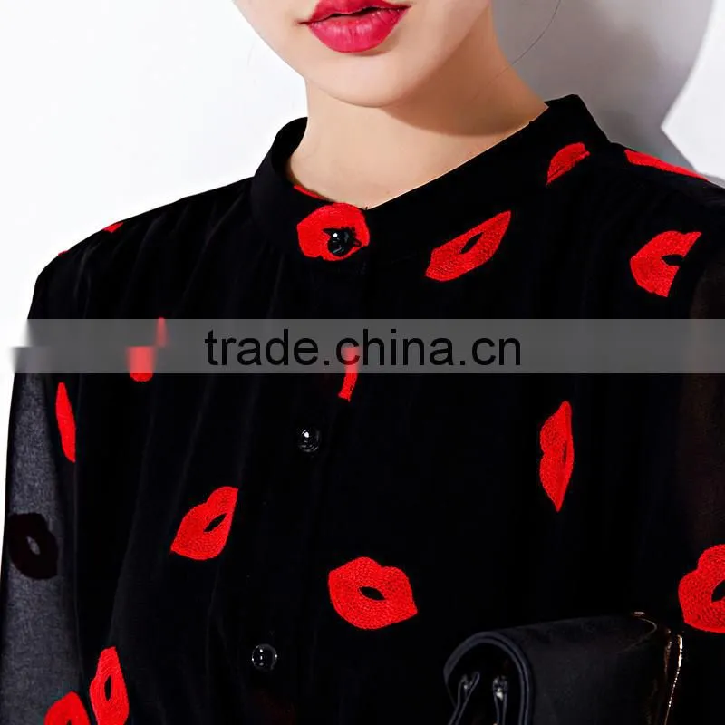 Korea summer fashion red slips dress 2015