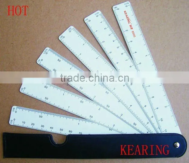 Kearing high quality garment Scale Rulers 1/4, 1/5,sanwich line flexible plastic ruler #8502