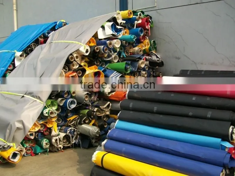 China Cheap fabric PVC coated Tarpaulin stocklot