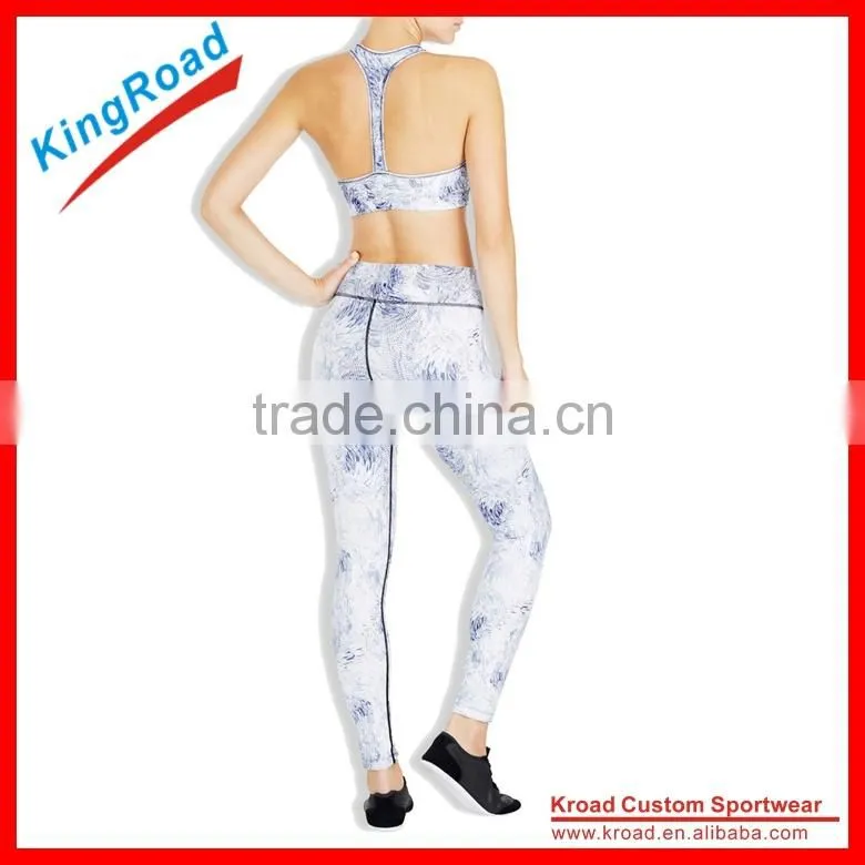 Uesd yoga pants with sublimation print