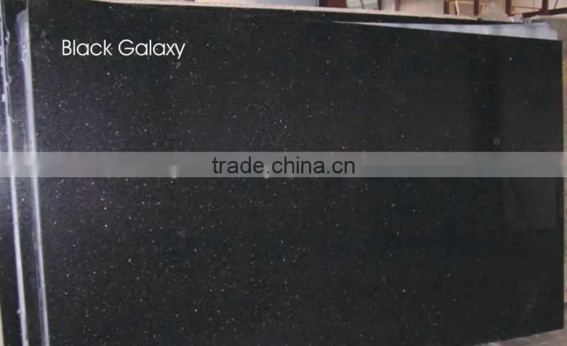 Indian Granite Black Galaxy Slab in 20 & 30 mm thickness with polished