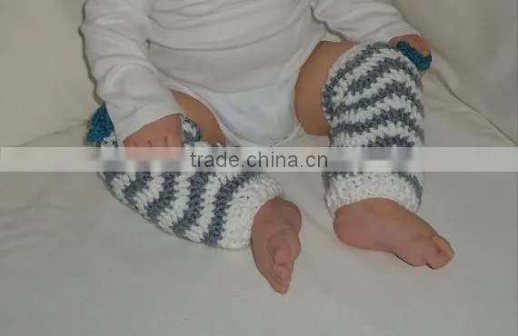 Newborn Toddlers Winter Clothes Floral Pattern Knitted Hats With Leg Warmer Outfits For Baby