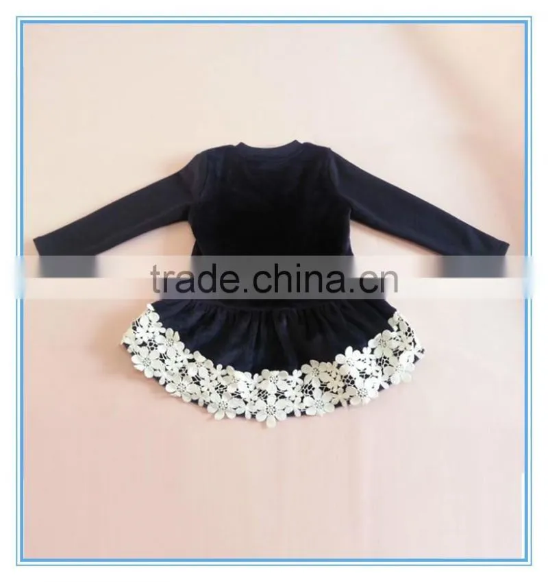 Fancy chldren girls autumn and winter dresses girls long-sleeved dress party dresses