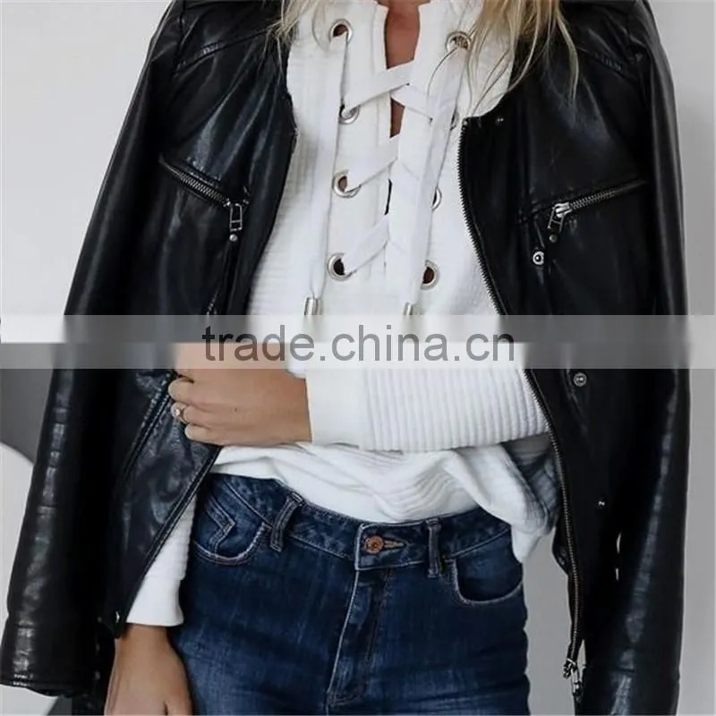 Runwaylover 079 Hot Sale 2017 Ladies Fashion Hoodie With Tie