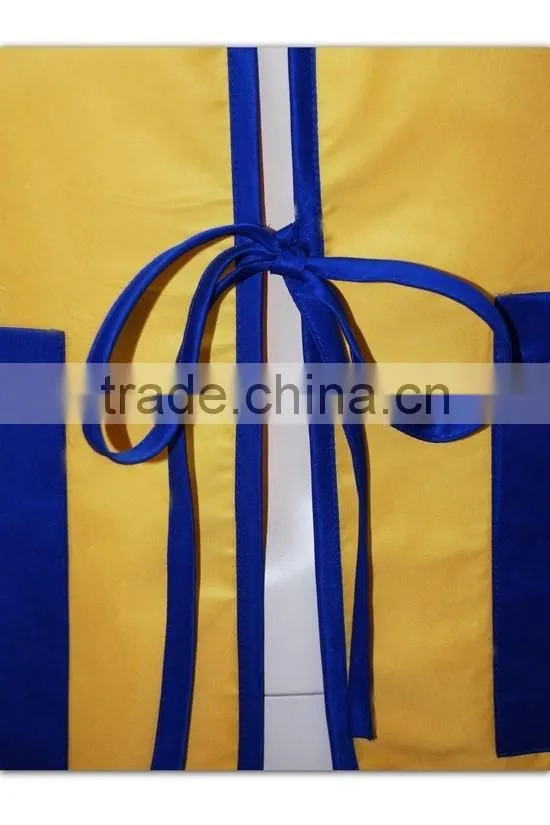 China manufactory high quality front open yellow stand collar work vest