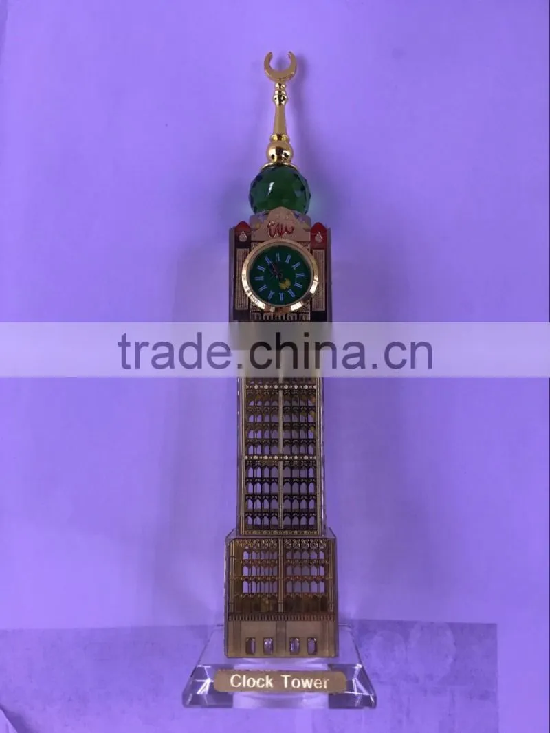 Crystal makkah clock tower For Islamic Gift Ramadan Gift JC-D007