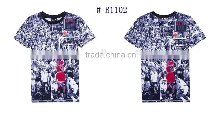 Short Sleeve T shirt with 3D Full Printing for Wholesale