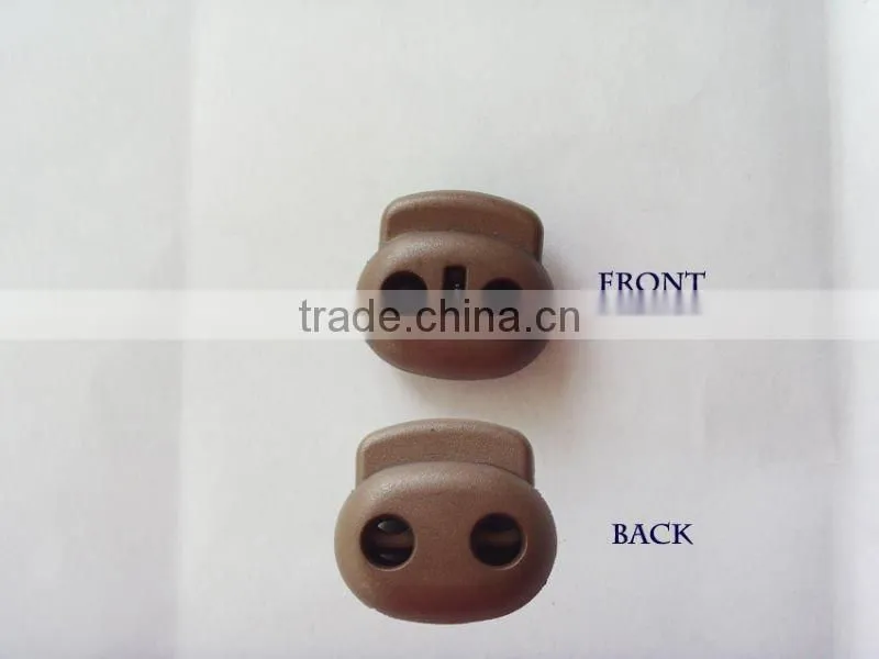 2 holes Elastic plastic Cord Lock