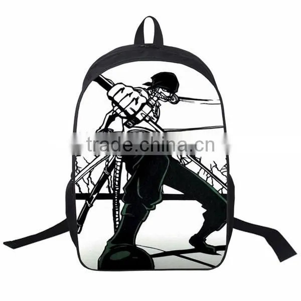 (New Arrival) One Piece Zoro design school bag for children, child school backpack wholesale price