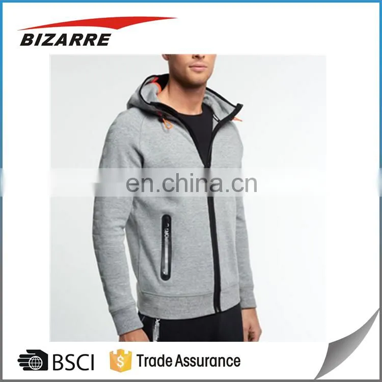 Any color available embroidery own logo dry fit sports hoodie jacket