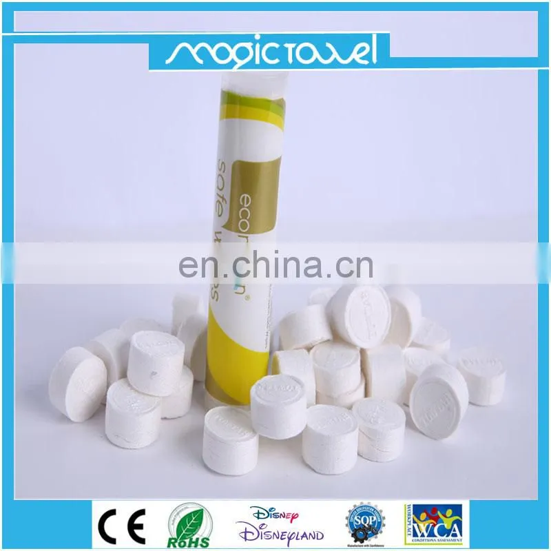 100% eco-friendly Biodegradable Non-woven Compressed Towel promotional gift