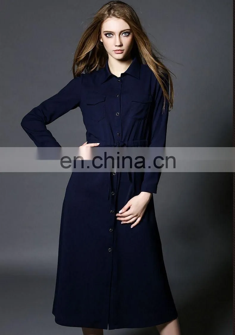 2016 new design fashion shirt dress from chinese manufacturer