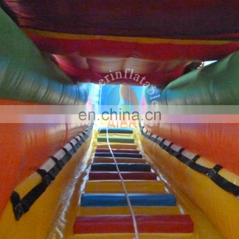 2017 new giant inflatable slide/ inflatable dry slide with castle / red car slide for adult