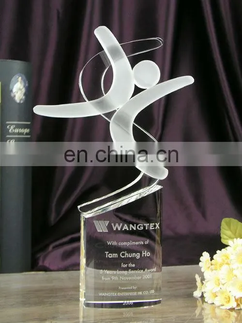 crystal football trophy cup