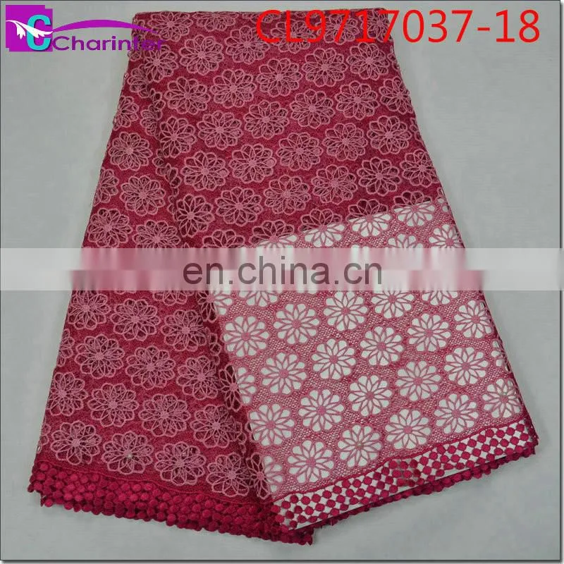 Hot sale African guipure lace fabrics CL9717037