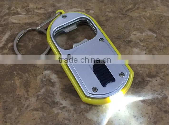 Promotion gift Mini LED light with keychain and bottle opener