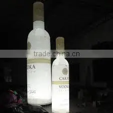 custom arrival giant inflatable advertising bottle with led light