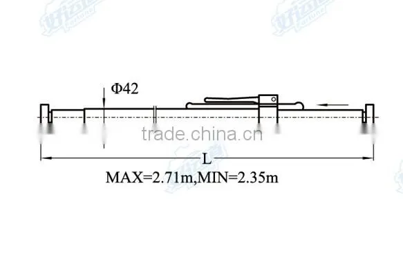 04202 Aluminum ratchet cargo bar load bar Adjustable Telescopic Bars