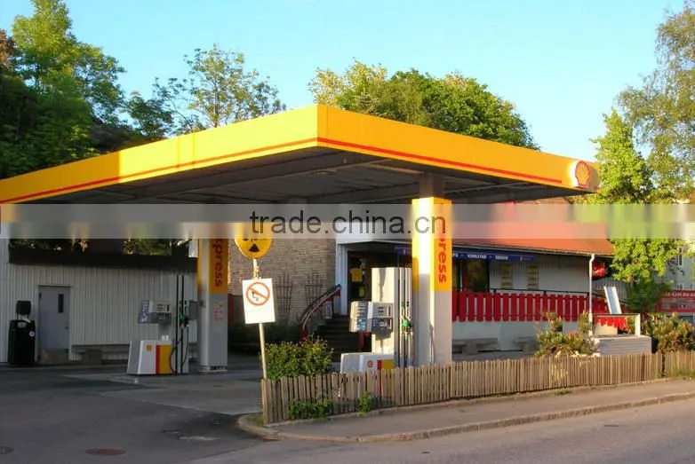 Good durable steel space frame petrol station