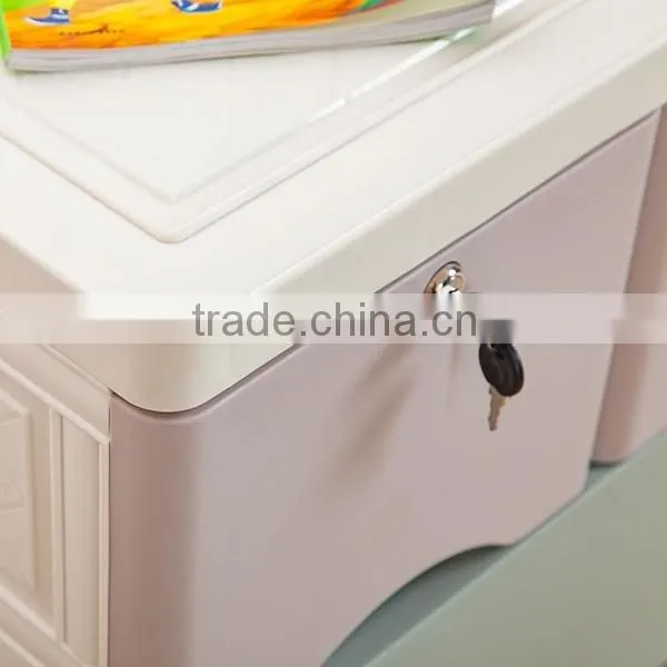 Assorted Color Plastic 5-Drawer Unit Organizer with Putty Handles
