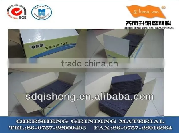Industrial scouring pad for hardware