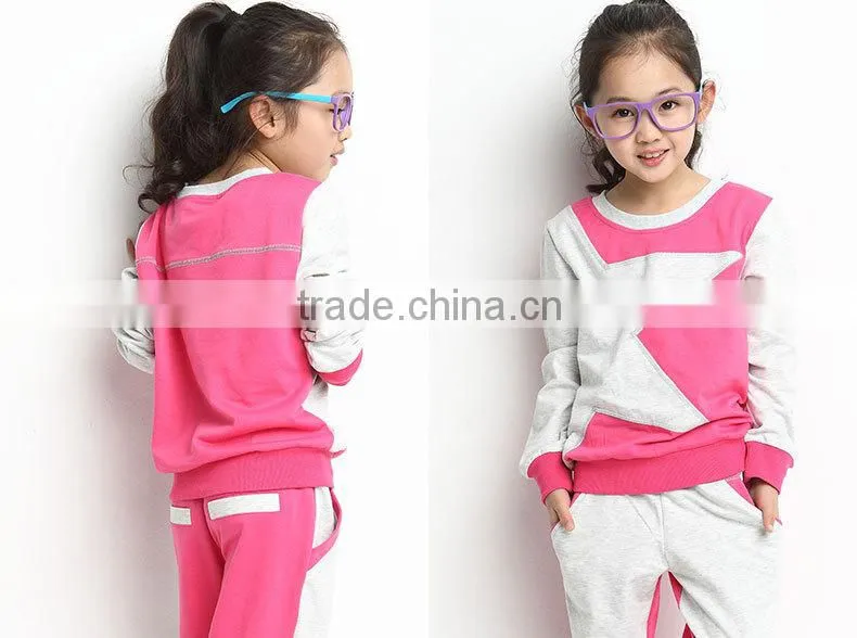 Children Sports Wear Plain T-Shirt and Sport Pants / Wholesale Clothing Made in China Jiangxi Nanchang Factory