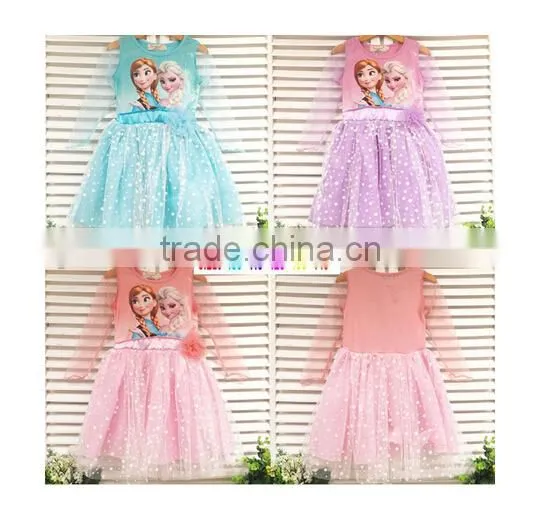 Instyles fashion Cheap wholesale Junhou Brand cheap Fashion Hot Sale Lace Printed Dress wholesale Sequined Long Sleeve Frozen