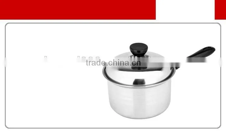 stainless steel capsuled bottom saucepan/ milk boiling pot/ stock pot in cookware