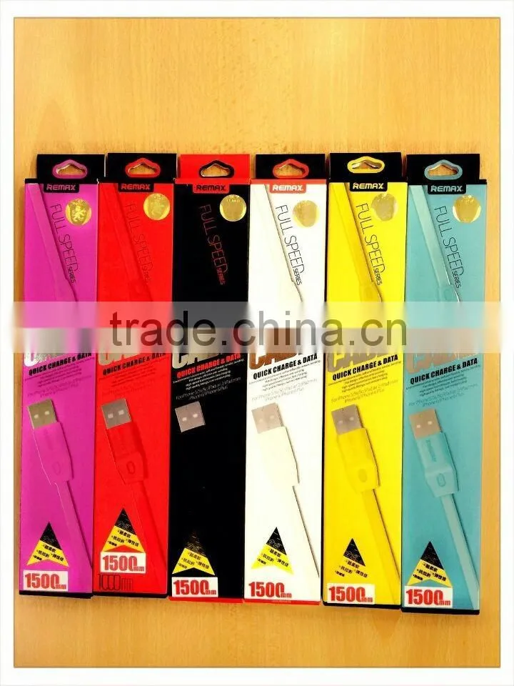 High speed 1m 1.5m 2m remax full speed usb charge data cable mobile phone cable