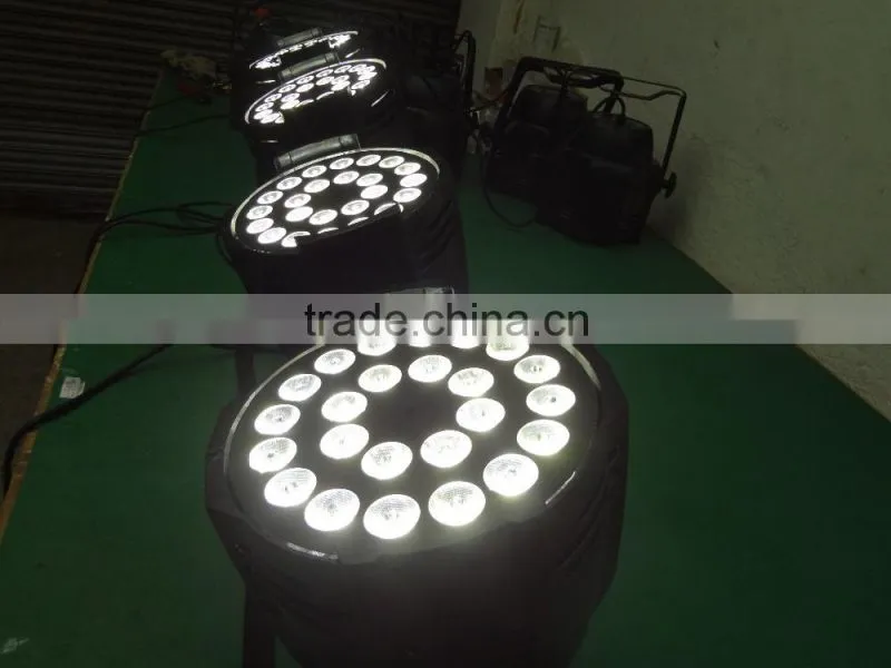 Good price led par RGBW 4in1 high power 24 * 12watt Quad-in-one Colorful Mixing Strobe Dimmer effect stage par 64 lighting