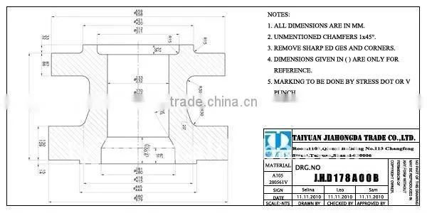 12x10"CLASS1500 Body adapter Forging