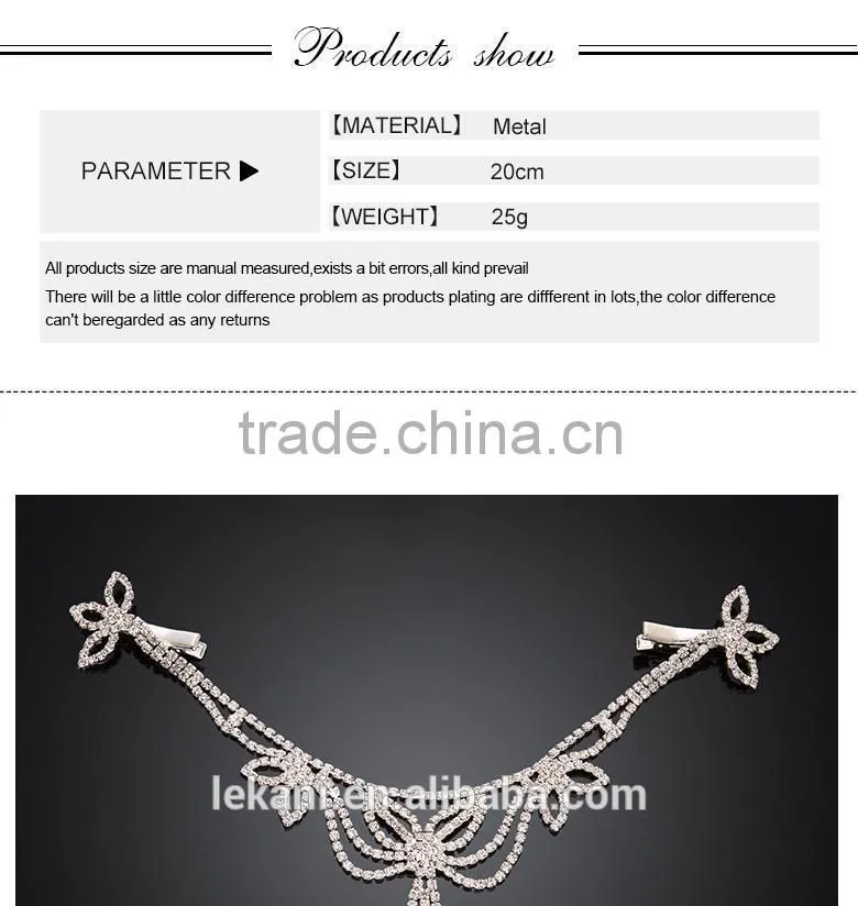 Elegant Metal Innovative Design Crystal Head Chain Jewelry Wholesale