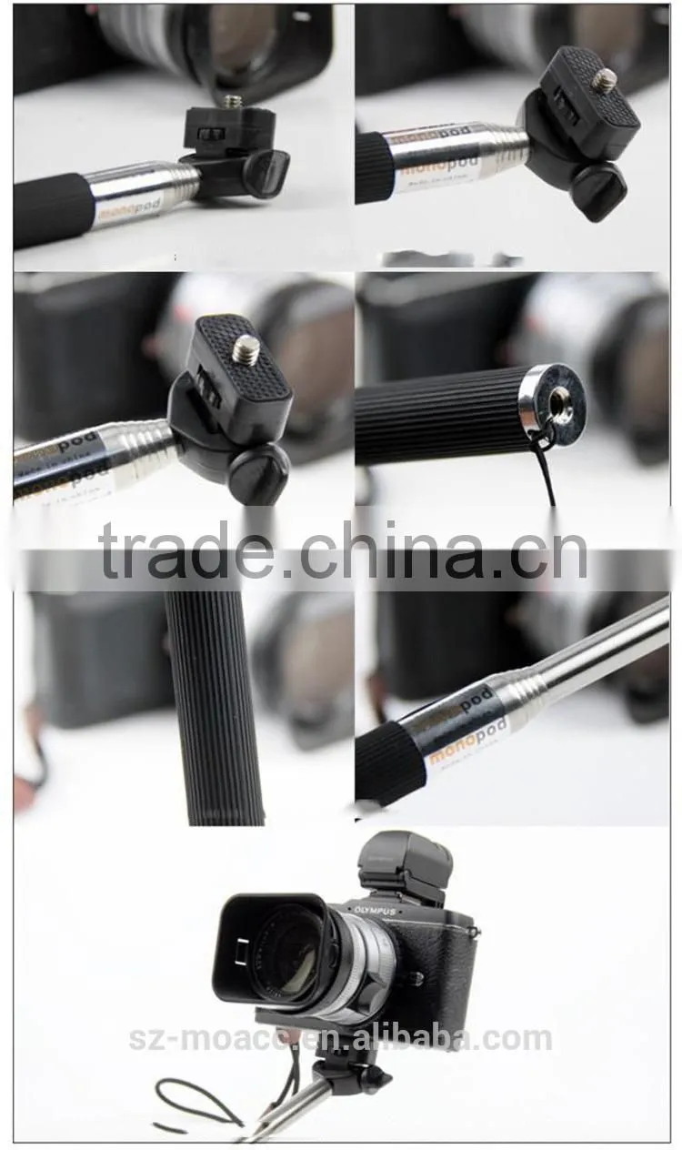 Flexible wireless bluetooth selfie stick monopod