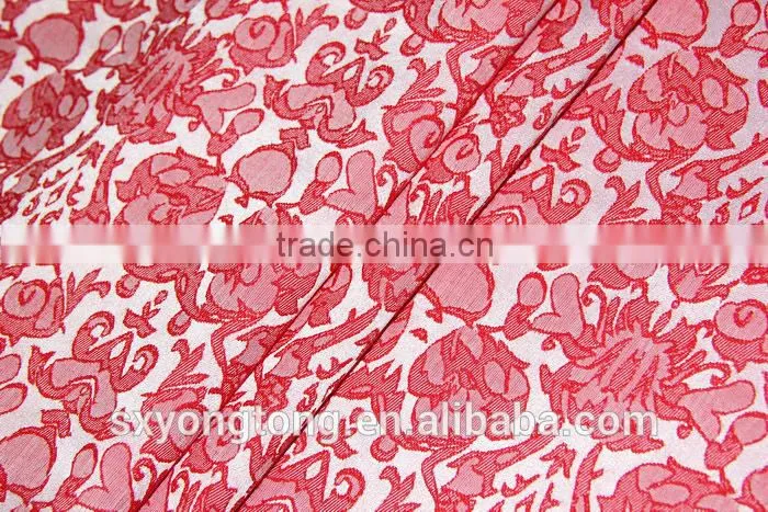 Polyester/Cotton jacquard fabric with weft elastic