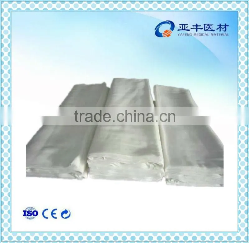 100% cotton medical bleached absorbent surgical 24x20mesh 32x28mesh 26x18mesh zigzag pillow pieces gauze