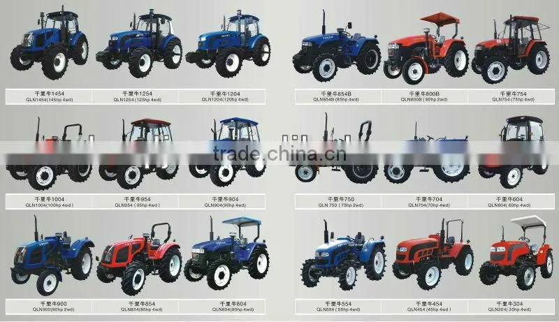 Best quality 2013 hot sale 70hp 4wd small farm wheel widely used tractor