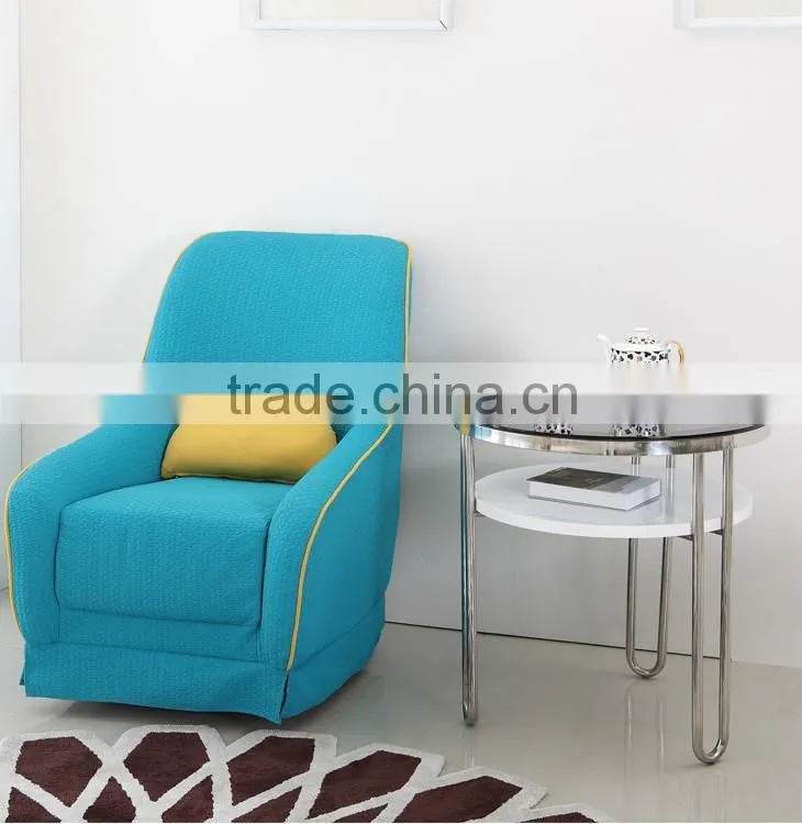 new model clear round glass top coffee table