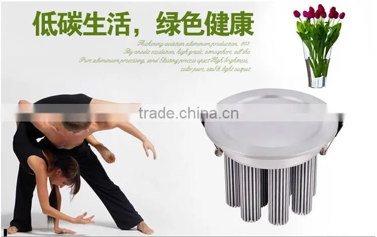 2015 New Dimmable LED Ceiling Lamp 3w 5w 7w 9w 12w LED Downlight Silver Shell